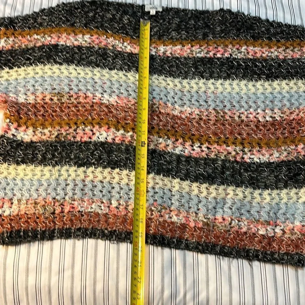 Off Shoulder BKE Multicolored Knit thin sweater Size L